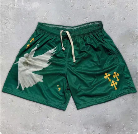 Y2K Christian Angel Gym Shorts